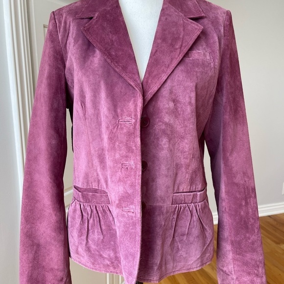 Pursuits ltd suede leather jacket blazer in a size large gorgeous color - Picture 11 of 16